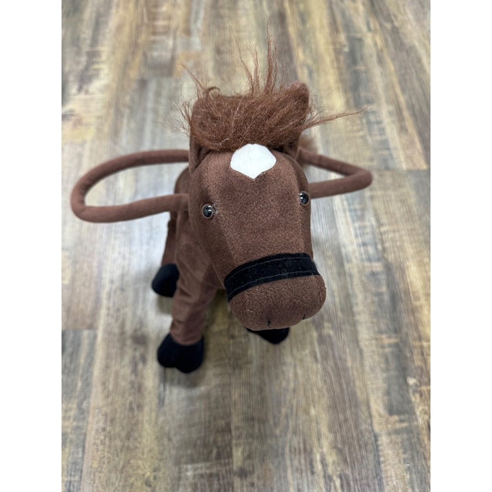 Russ Berrie Plush Horse Handbag Kids Brown Good Zippered Novelty Bag 24344